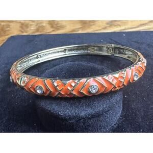 Sequin Nordstrom Colorful Thin Gold Tone Enamel Hinge Bangle $25 NWOT #177